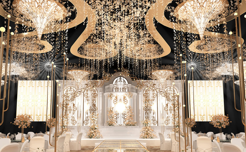 浦江花木兰喜事汇金色大厅效果展示